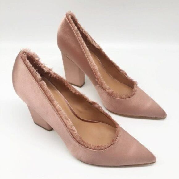 HALSTON HERITAGE Keni Fringe Pink Satin Pump  - Picture 2 of 8